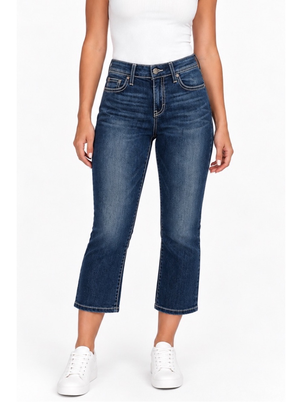 BKE Harper women's blue denim cropped jeans, size 26 waist